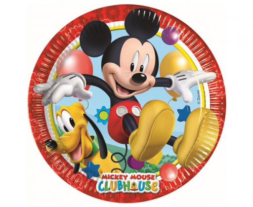 Paper plates Playful Mickey (Disney), next generation, 23cm, 8 pcs (plastic-free)