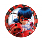 Paper plates Miraculous Ladybug (ZAG), next generation, 23cm, 8 pcs (plastic-free)