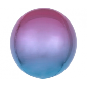 Foil balloon Ombre ball, purple and blue