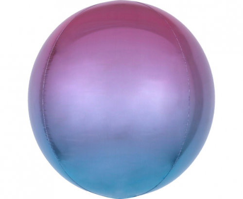 Foil balloon Ombre ball, purple and blue
