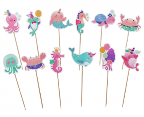 Underwater World decorative picks, 12 pcs Underwater World decorative picks, 12 pcs