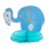 B&G Baby Boy centerpiece - Elephant, light blue, 14 x 18 cm