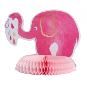 B&G Baby Girl centerpiece - Elephant, light pink, 14 x 18 cm