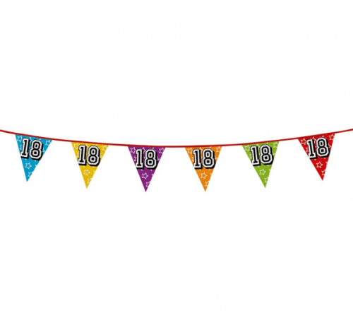 Garland, holographic flags 