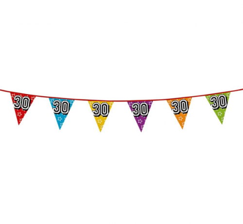 Garland, holographic flags 