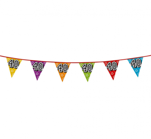 Garland, holographic flags 