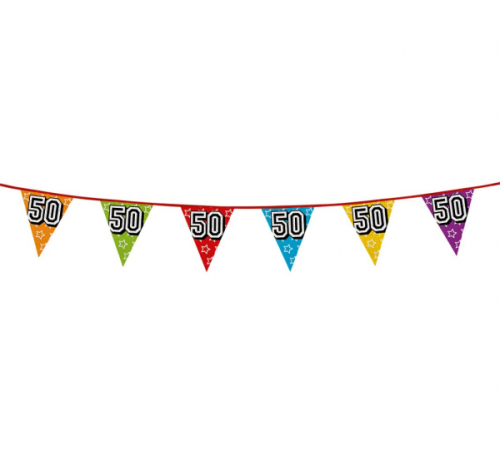 Garland, holographic flags 