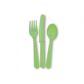 Set 18, pcs. cutlery lime (6 spoons, 6 knives, 6 forks)