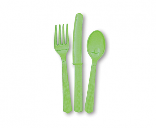 Set 18, pcs. cutlery lime (6 spoons, 6 knives, 6 forks)