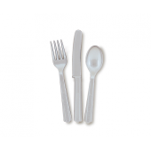 Set 18, pcs. cutlery silver (6 spoons, 6 knives, 6 forks)