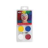 Clown face paint (4 jars, applicator)