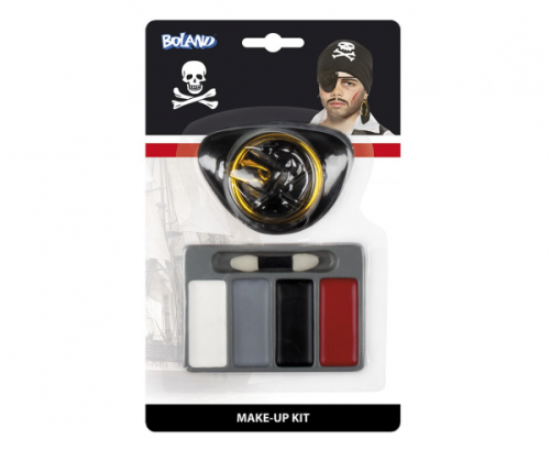 Make-up kit Pirate (eyepatch, earring, make-uo, applicator)