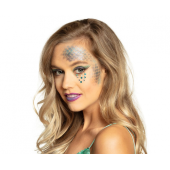 Make-up set Mermaid (stencil, sticker sheet, face paint, glitter gel, sponge, stick)