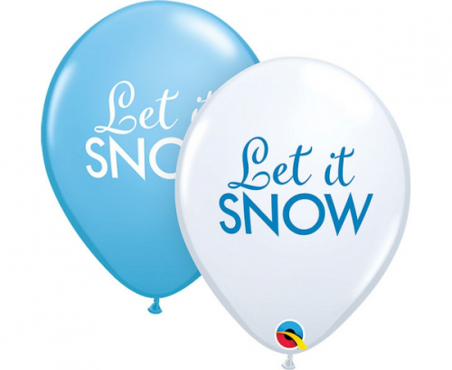 Balon QL 11" z nadr. Simply Let It Snow, 6 szt.