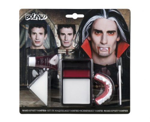 Make-up kit Vampire (teeth, fake blood, sponge, applicator)