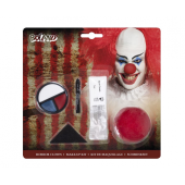Make-up set Horror Clown (nose, paints, cream, sponge)