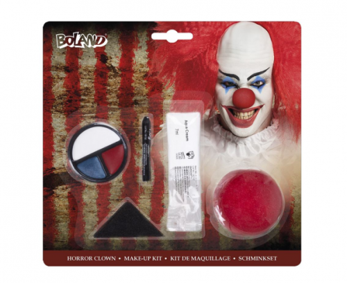 Make-up set Horror Clown (nose, paints, cream, sponge)