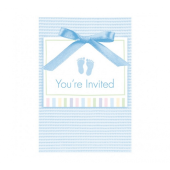 Invitations "Children Party", blue, 8 items