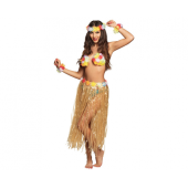 Hawaiian set Paradise (headband, shell bra, skirt, 2 bracelets)