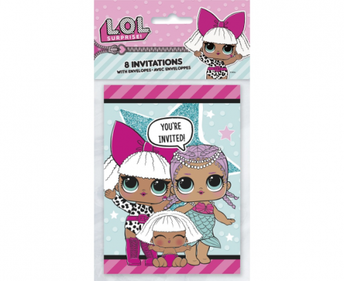 Invitations LOL SURPRISE, 8 pcs Invitations LOL SURPRISE, 8 pcs