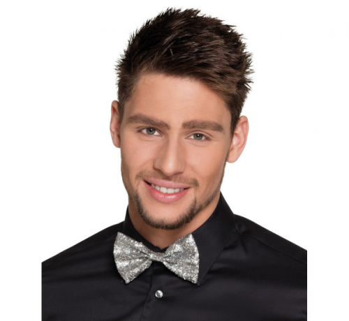 Silver brocade bow tie Silver brocade bow tie