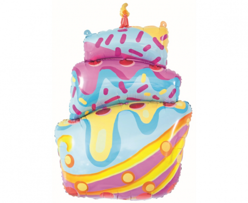 Торт на день рождения воздушный шарик из фольги, 77 см