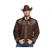Wild West shirt, brown, size M