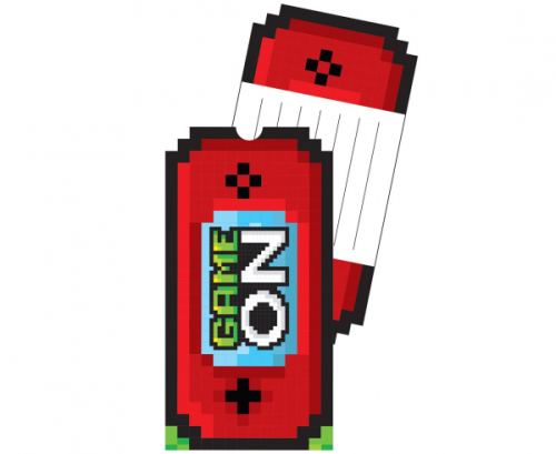 Pop Up invitation GAMING PARTY, 8 pcs