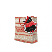 Gift bag PAW XMas Cat, large 26.5 x 13 x 33.5 cm
