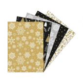 Wrapping gift paper PAW Neutral 15, assorted designs, 70 x 200 cm