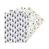 Wrapping gift paper PAW Neutral 16, assorted designs, 70 x 200 cm