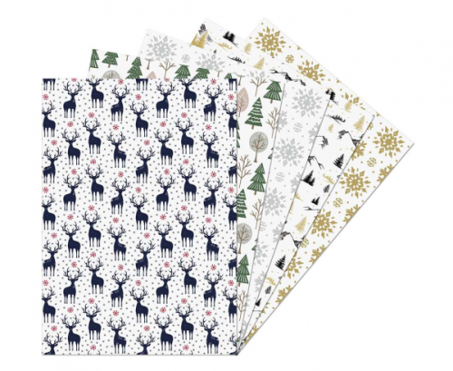 Wrapping gift paper PAW Neutral 16, assorted designs, 70 x 200 cm
