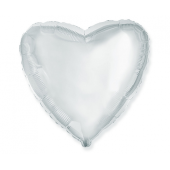 Воздушный шарик из фольги Jumbo FX, Сердце, серебро