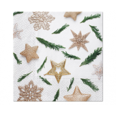 Paper napkins Star Decorations 33 x 33cm, 20 pcs