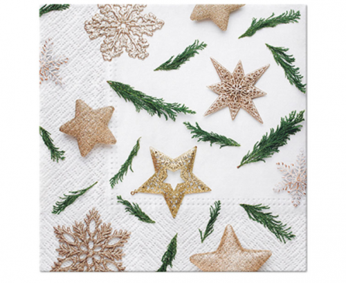 Paper napkins Star Decorations 33 x 33cm, 20 pcs Paper napkins Star Decorations 33 x 33cm, 20 pcs