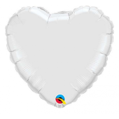 Balloon folic 18 inches QL, Heart white
