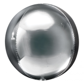 Foil balloon ORBZ - Ball silver / 1 pcs.