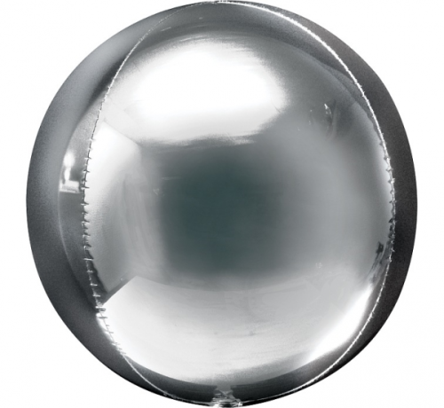 Foil balloon ORBZ - Ball silver / 1 pcs.