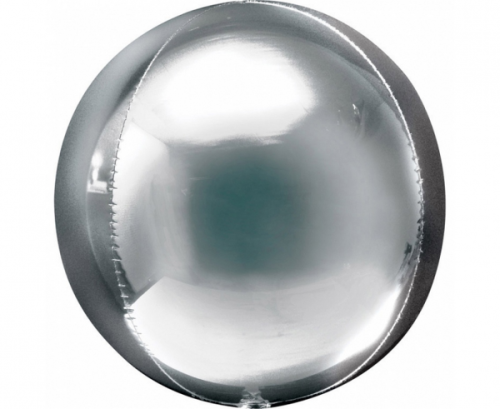 Foil balloon, ball G20, silver, packed