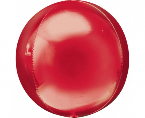 Foil balloon 15 inches ORBZ - ball red / 1 pc.