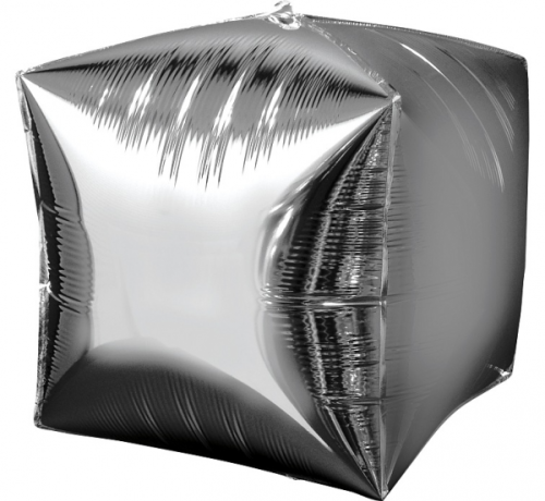 Foil balloon Cubez, silver, 38x38 cm