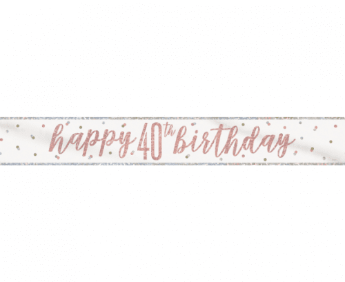 Banner Glitz 40, rose gold, 274 cm
