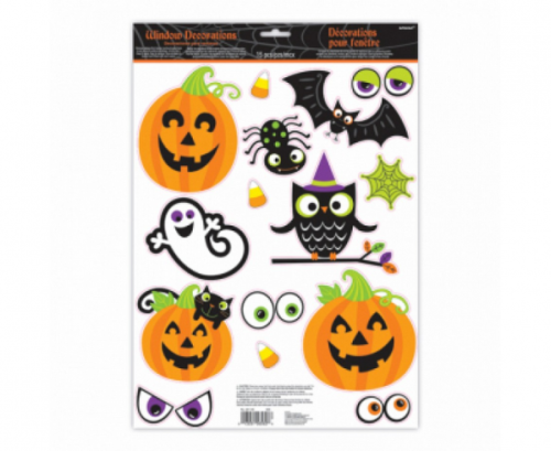 15 Window Decorations Halloween Family Friendly Vinyl 43,1 x 30,5 cm 15 Window Decorations Halloween Family Friendly Vinyl 43,1 x 30,5 cm