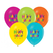 Воздушные шары с днем рождения (звезды), 12 дюймов / 5 шт.