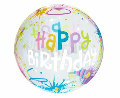 Kristāla balons Daudz laimes dzimšanas dienā, 18" Kristāla balons Daudz laimes dzimšanas dienā, 18"