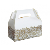 Cake paper boxes W&C, gold printing, 20x10x10 cm, 6 pcs