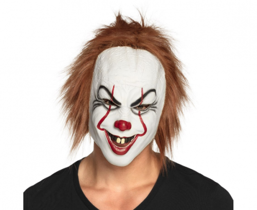 Maska lateksowa Killer Clown, z włosami Maska lateksowa Killer Clown, z włosami