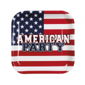 Paper plates American Party, 25 x 25 cm, 6 pcs.