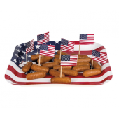 Pick set USA flag, 7 cm, 24 pcs.