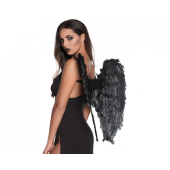 Angel wings, black, 65 x 65 cm